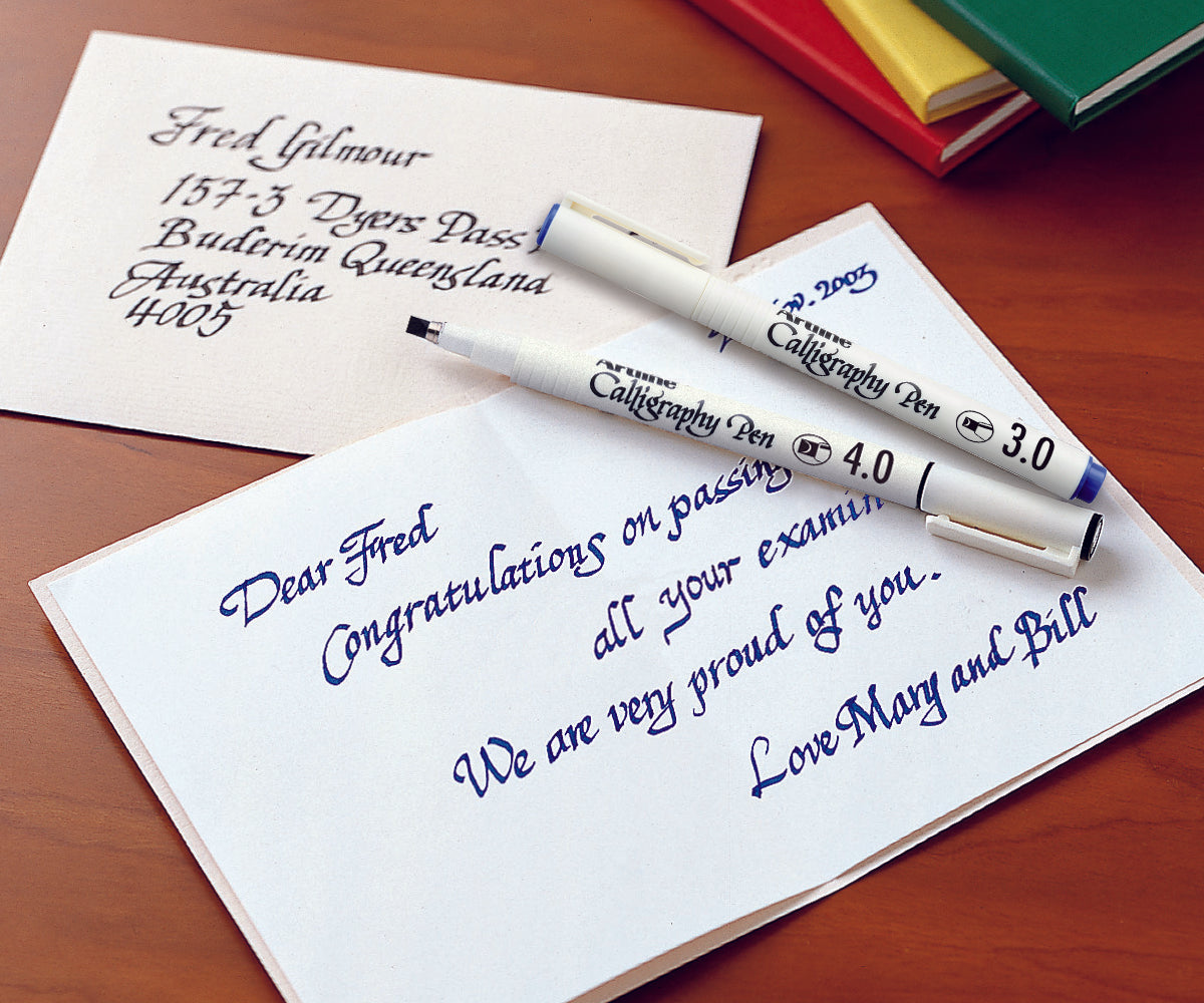 Calligraphy Pen Set | 1.0mm, 2.0mm, 3.0mm, 4.0mm Tips