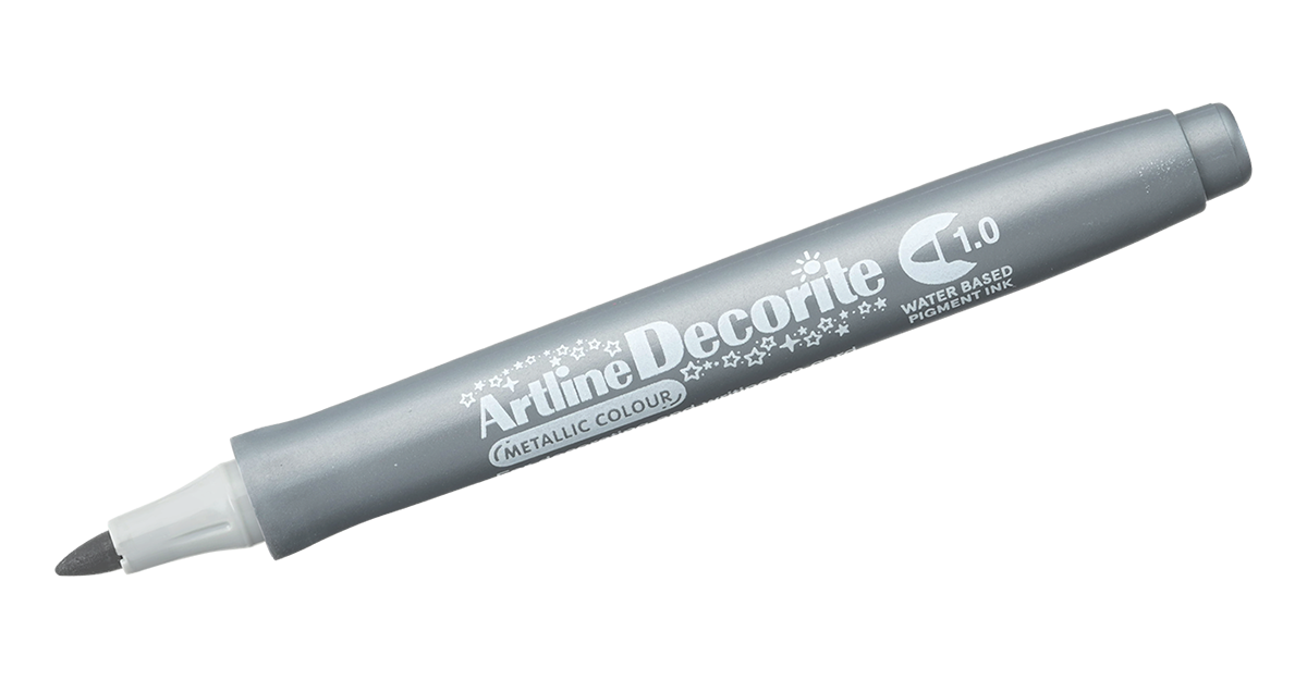EDF-1 Artline Decorite Marker Silver