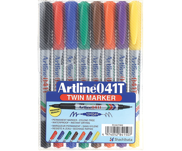 Twin-Nib Permanent Markers | 0.4mm Fine/1.0mm Bullet Tips