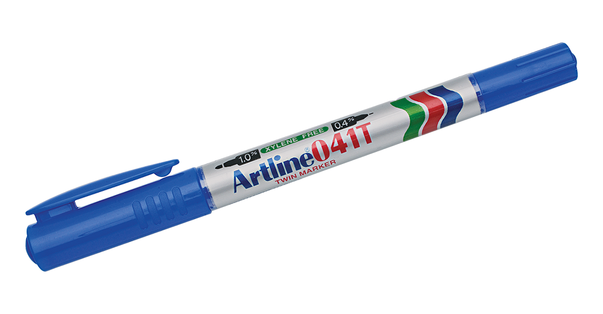 EK-041T Twin-Nib Permanent Marker Blue