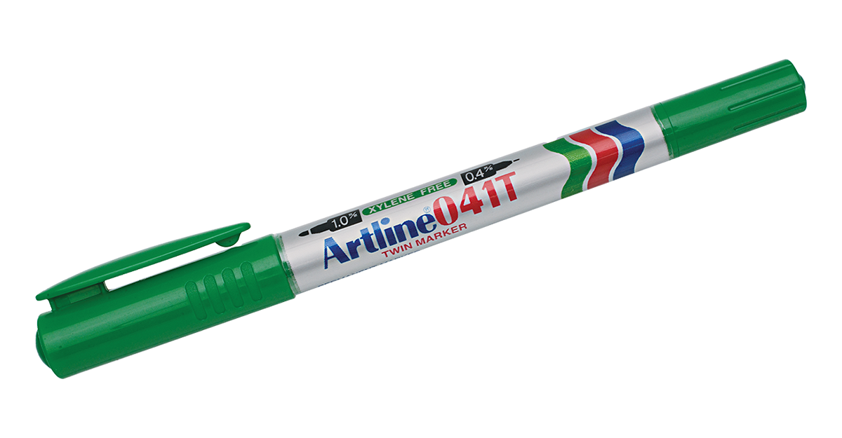 EK-041T Twin-Nib Permanent Marker Green