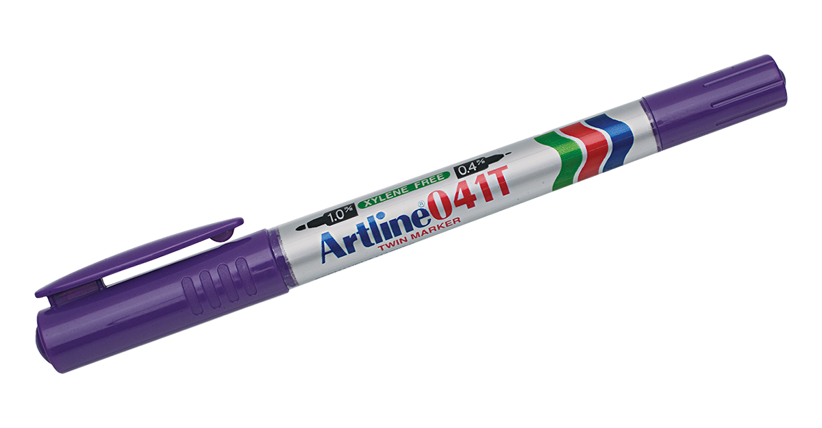 EK-041T Twin-Nib Permanent Marker Purple