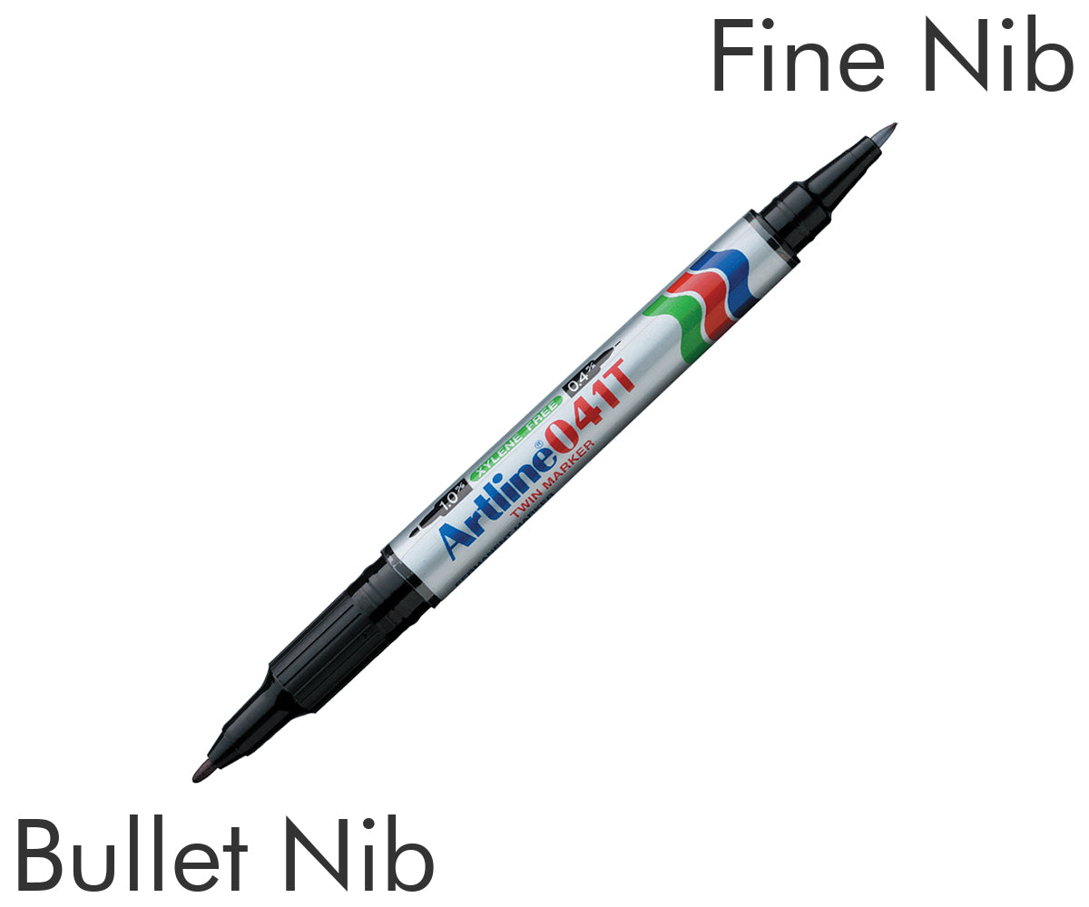 Twin-Nib Permanent Markers | 0.4mm Fine/1.0mm Bullet Tips