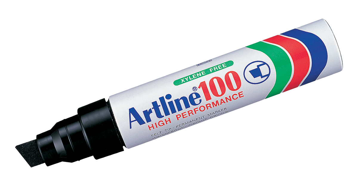 EK-100 Aluminum Barrel Permanent Marker Black