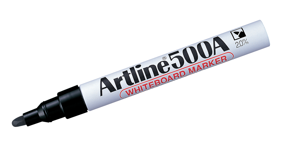 EK-500A Aluminum Barrel Low Odor Whiteboard Marker Black