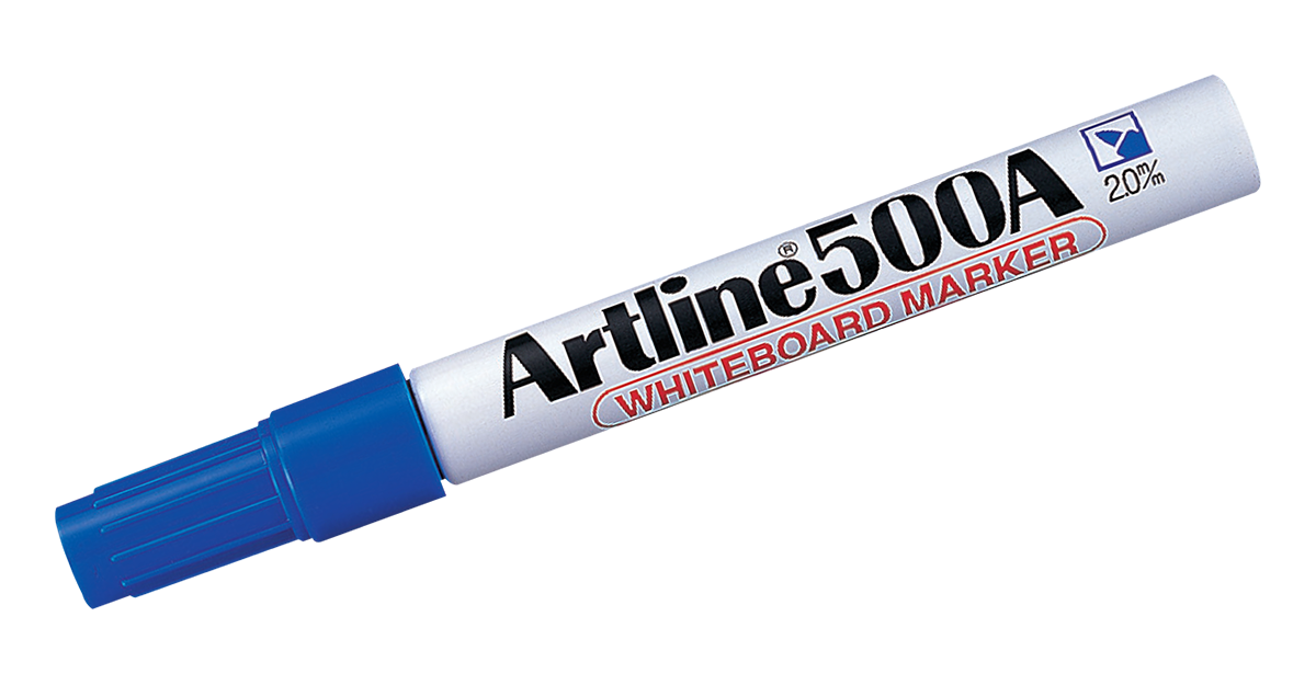 EK-500A Aluminum Barrel Low Odor Whiteboard Marker Blue