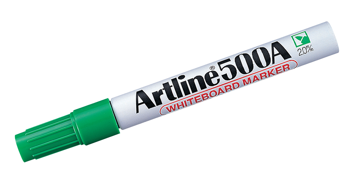 EK-500A Aluminum Barrel Low Odor Whiteboard Marker Green