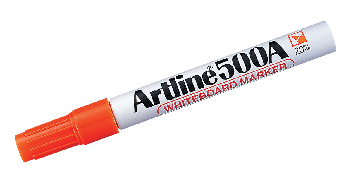 EK-500A Aluminum Barrel Low Odor Whiteboard Marker Orange