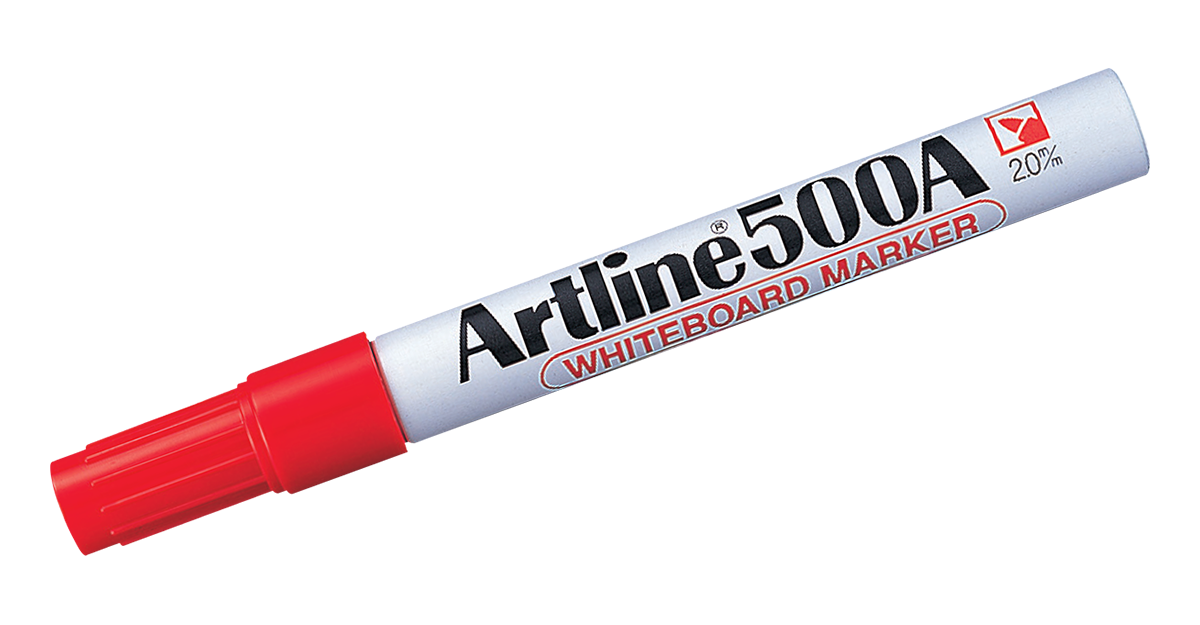 EK-500A Aluminum Barrel Low Odor Whiteboard Marker Red