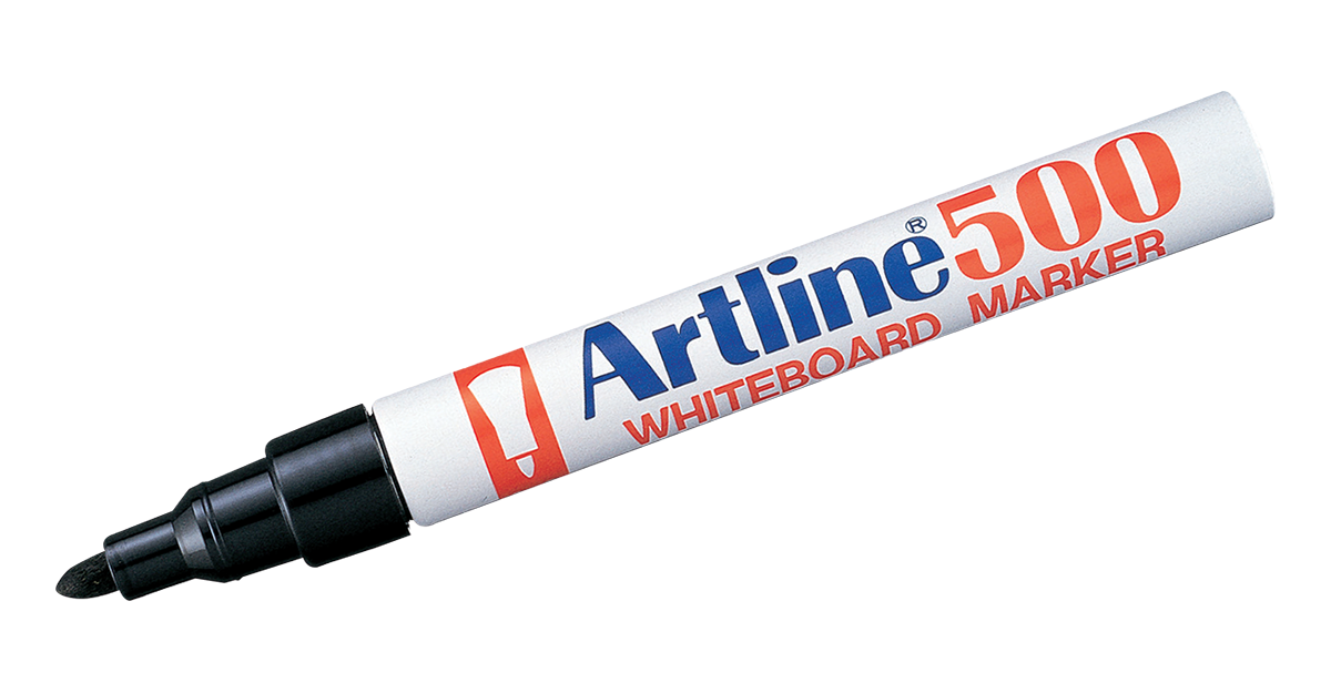 EK-500 Aluminum Barrel Whiteboard Marker Black