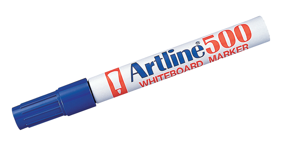 EK-500 Aluminum Barrel Whiteboard Marker Blue