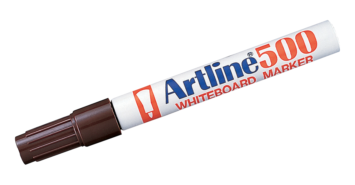 EK-500 Aluminum Barrel Whiteboard Marker Brown