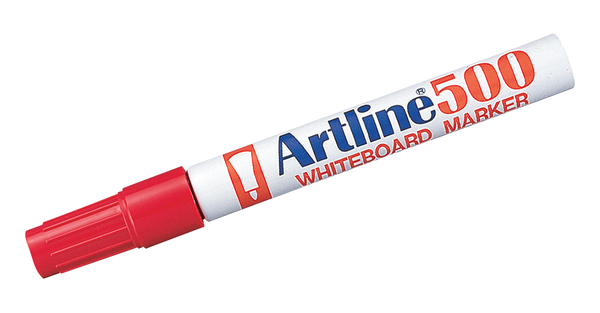 EK-500 Aluminum Barrel Whiteboard Marker Red