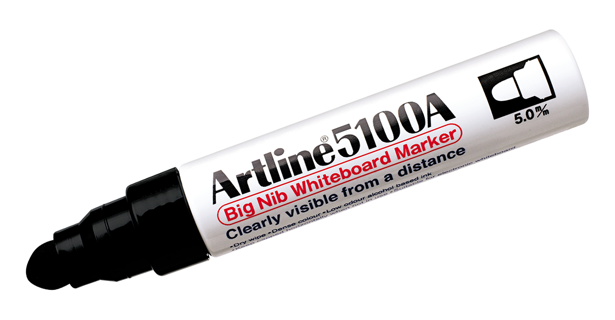 EK-5100A Big Nib Whiteboard Marker Black