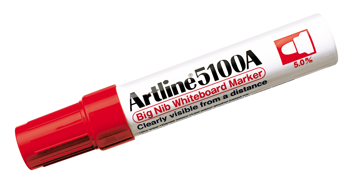 EK-5100A Big Nib Whiteboard Marker Red