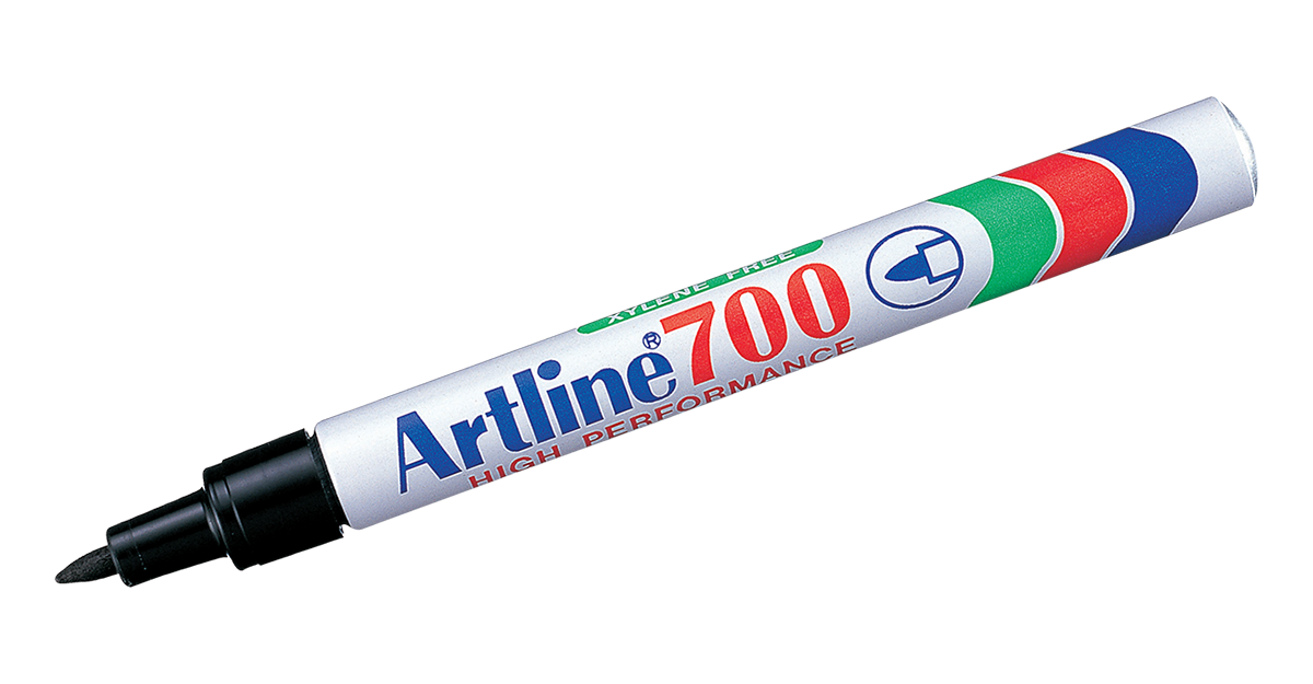 EK-700 Aluminum Barrel Permanent Marker Black