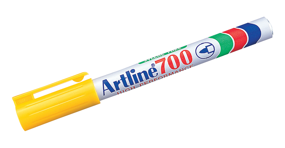EK-700 Aluminum Barrel Permanent Marker Yellow