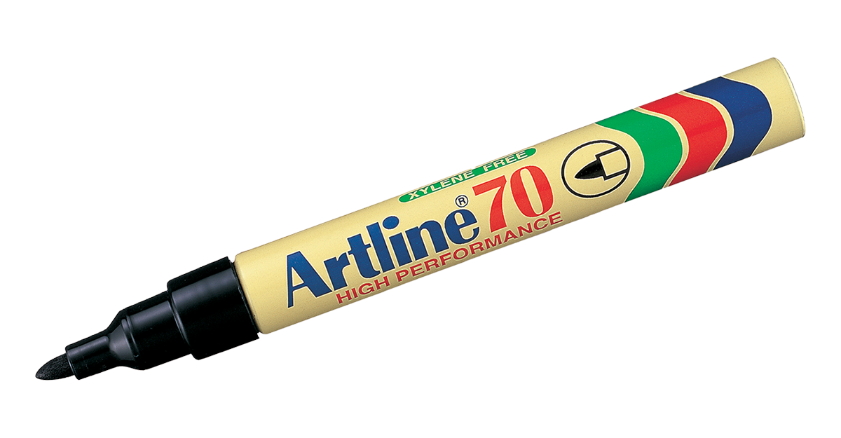 EK-70 Aluminum Barrel Permanent Marker Black