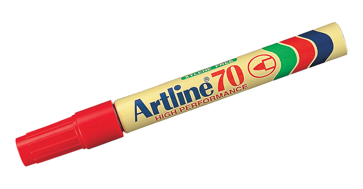 EK-70 Aluminum Barrel Permanent Marker Red