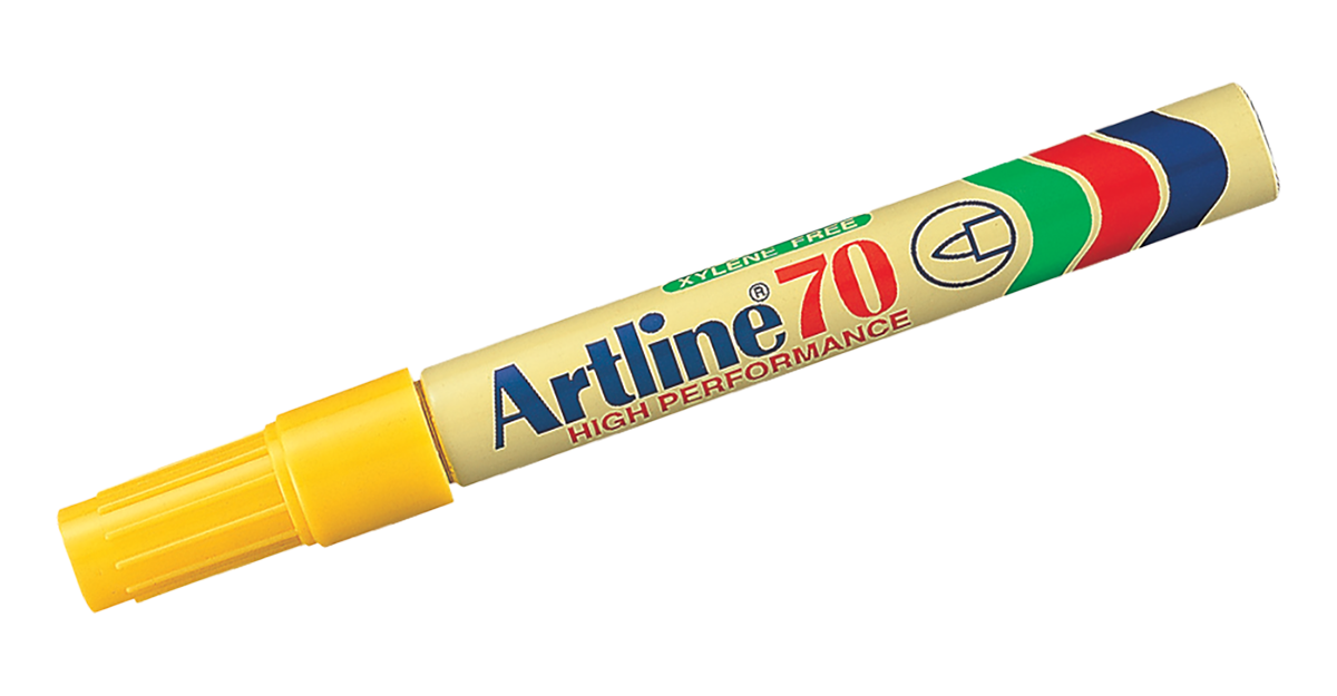 EK-70 Aluminum Barrel Permanent Marker Yellow