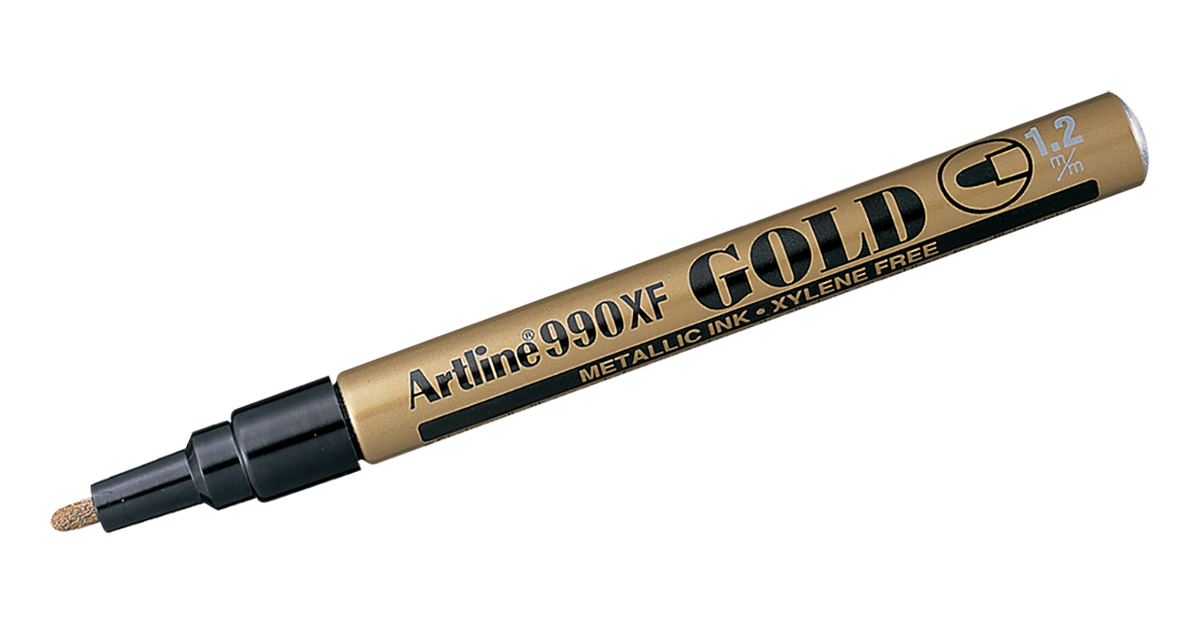 Metallic Permanent Marker 1.2mm Fine Point-Gold