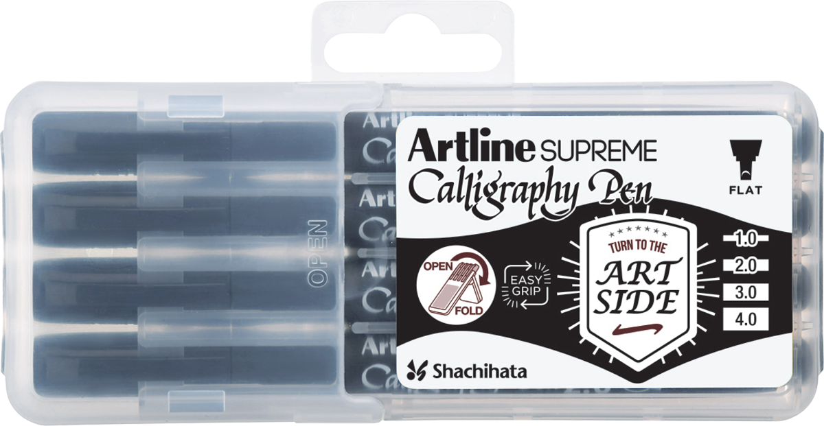 Artline SUPREME Calligraphy Pen Set | 1.0mm, 2.0mm, 3.0mm, 4.0mm Tips