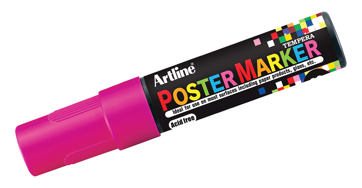 EPP-12 Poster Marker Fluorescent Pink