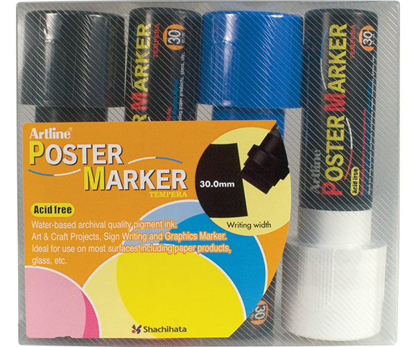 Poster Markers | 30.0mm Flat Tip