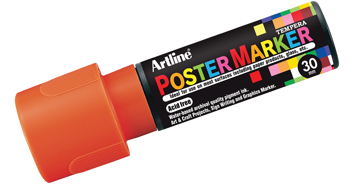 EPP-30 Poster Marker Fluorescent Orange