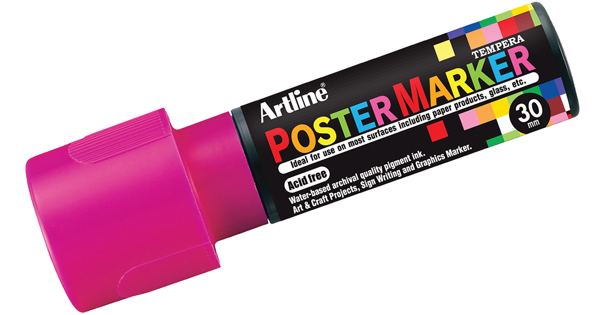 EPP-30 Poster Marker Fluorescent Pink