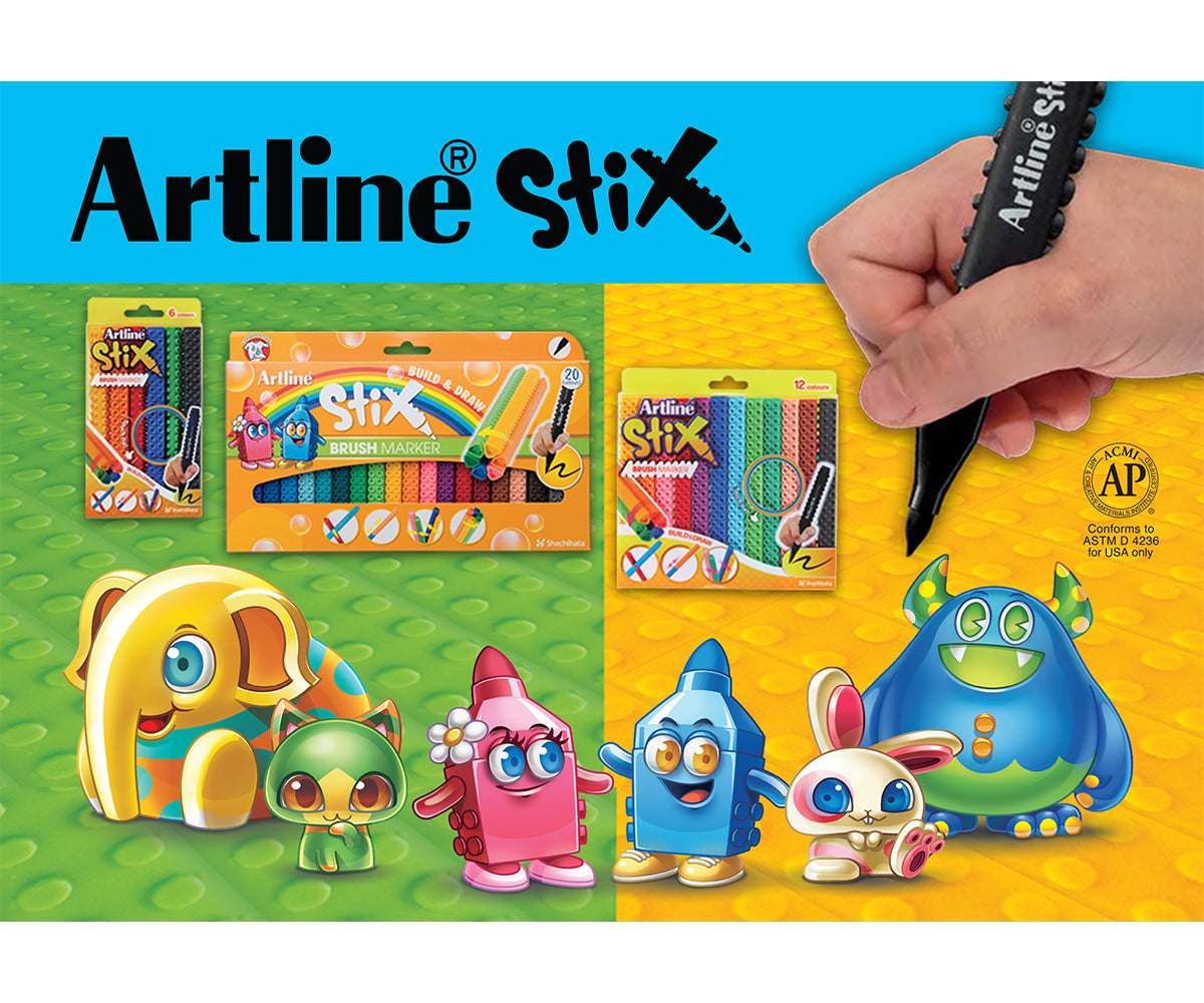 Artline StiX Brush Marker Sets