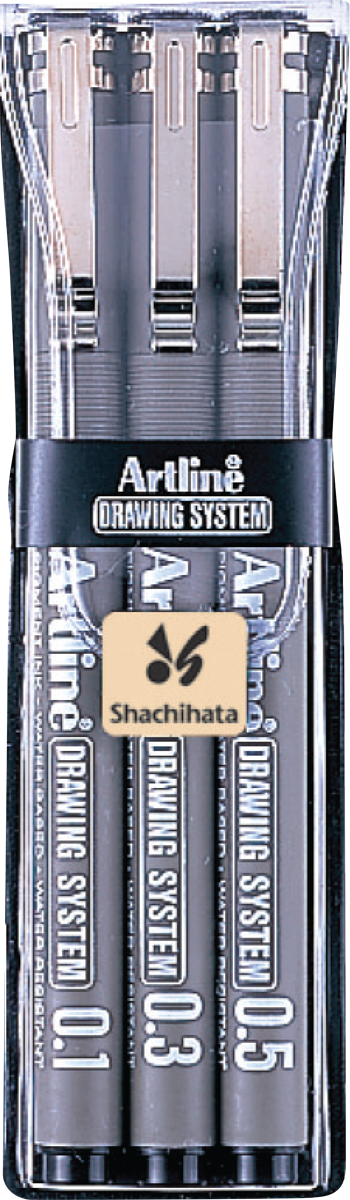 Artline 230 Drawing System Pens | Technical Drawing Pens for Drafting,  Illustrating, and Graphic Design | AP Certified Safe | 6-Pack | 0.1mm,  0.2mm