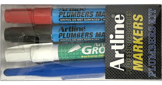 Plumbers Markers | Professional Series Kit | 4-Pack