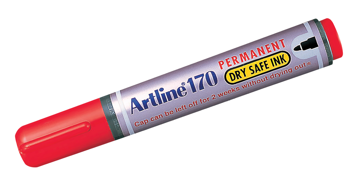 EK-170 Dry-Safe Permanent Marker Red