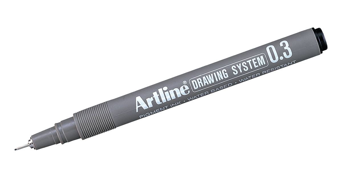 Artline Drawing Pen - 0.3 mm Tip, Black