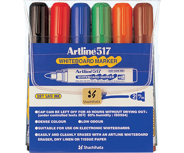 Dry-Safe Whiteboard Markers | 2.0mm Bullet Tip