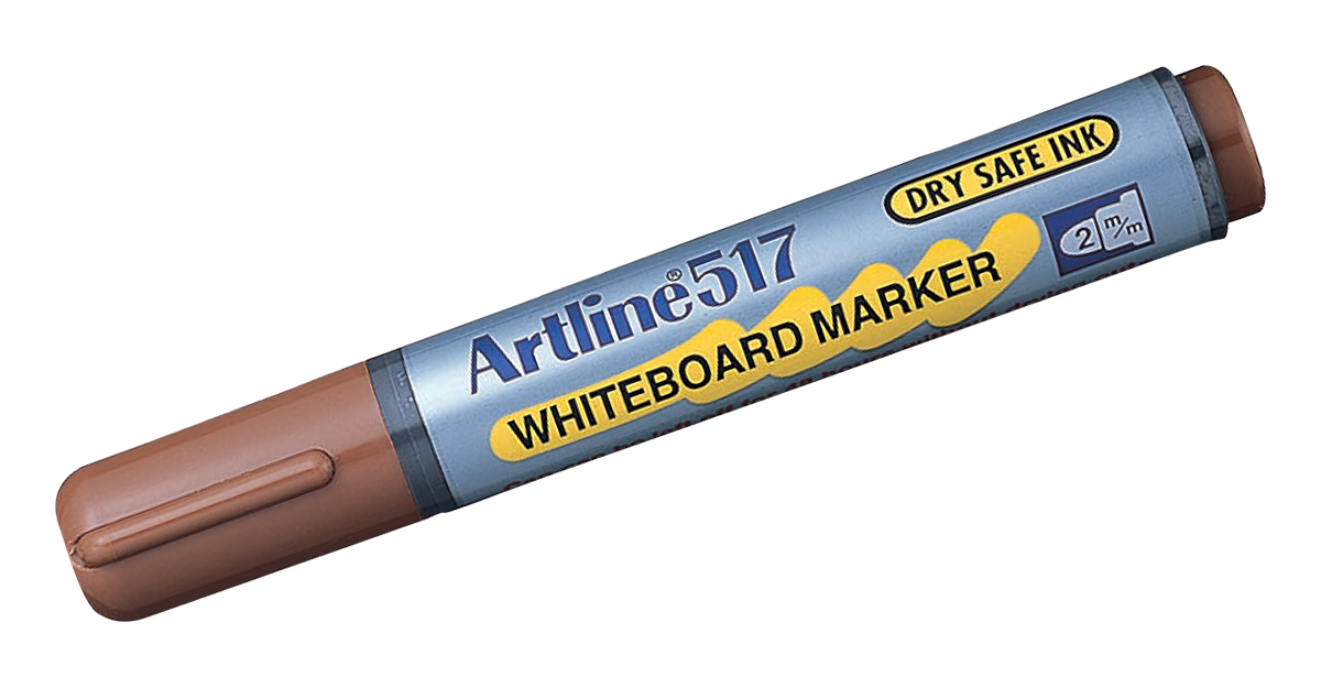 EK-517 Dry-Safe Whiteboard Marker Brown