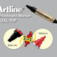 Twin-Nib Whiteboard Marker Set | 2.0mm Bullet/2.0-5.0 Chisel Tips