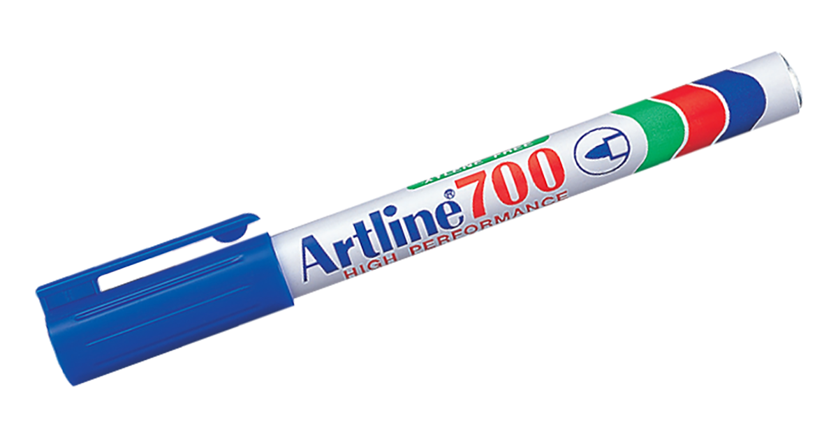 EK-700 Aluminum Barrel Permanent Marker Blue
