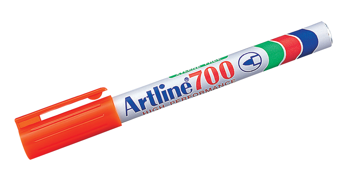 EK-700 Aluminum Barrel Permanent Marker Orange