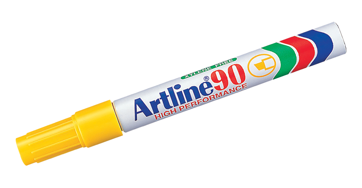 EK-90 Aluminum Barrel Permanent Marker Yellow