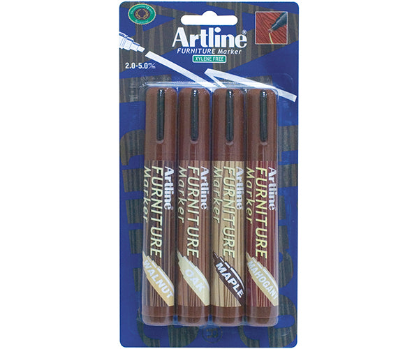 Furniture Marker Set | 2.0-5.0mm Chisel Tip