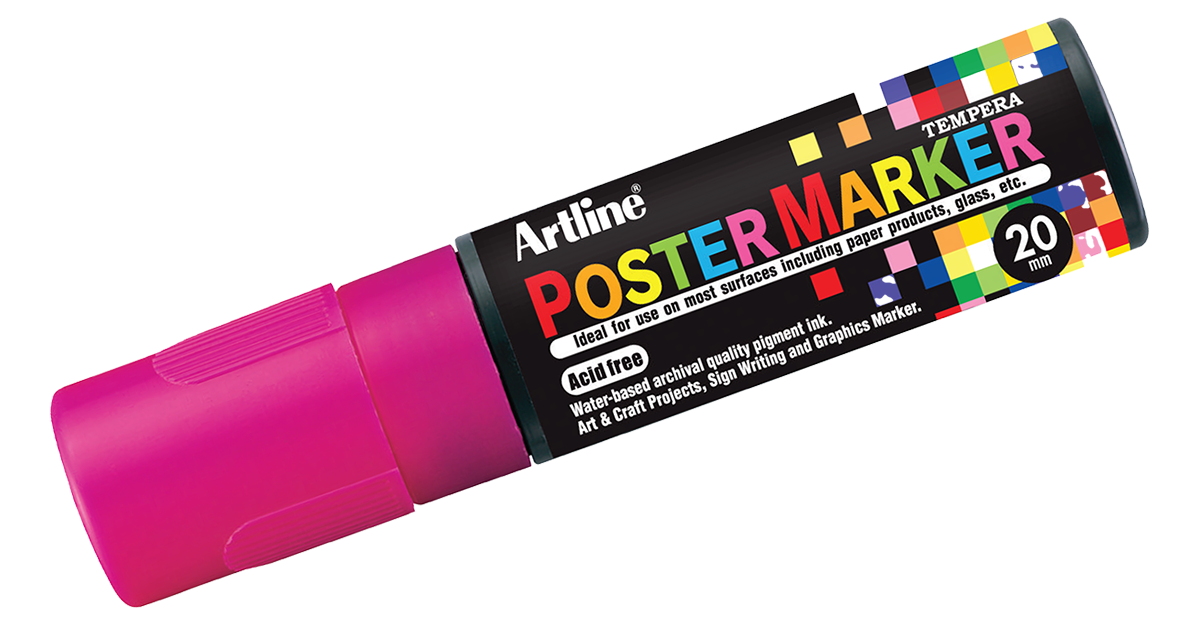 EPP-20 Poster Marker Fluorescent Pink