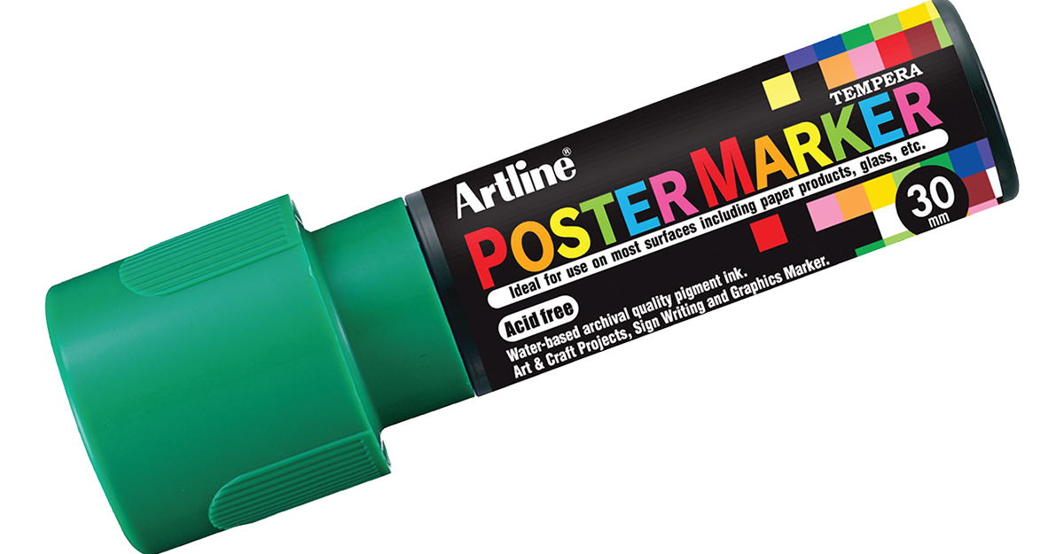 Artline Poster Markers - 30 mm Tip, Blue