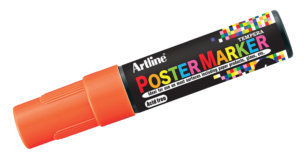 EPP-6 Poster Marker Fluorescent Orange