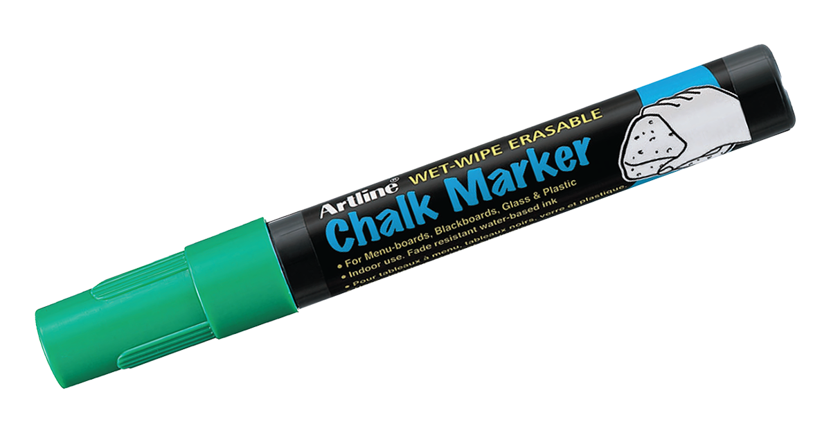 Cestari Chalk Pen : Green Liquid Chalk Marker with 2mm Chalk Paint Fine Tip  for Writing and Drawing - Erasable Chalkboard Label Paint Pen Kitchen