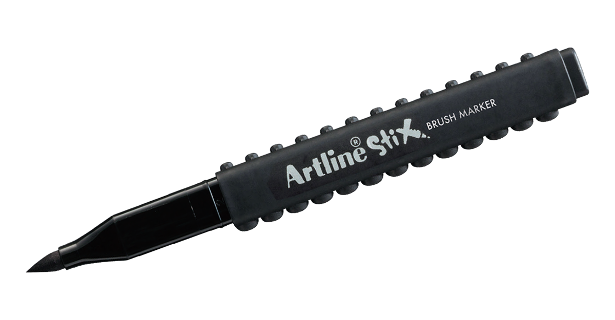 ETX-F Artline StiX Brush Marker Black
