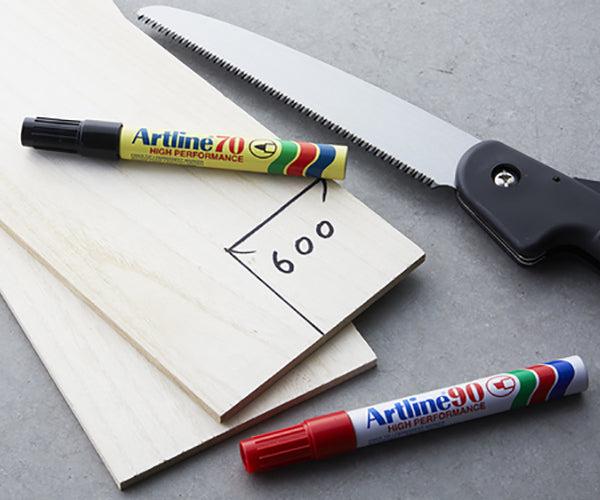 Aluminum Barrel Permanent Markers | 2.0-5.0mm Chisel Tip